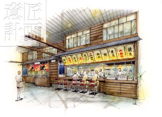 建築パース制作の意匠計画 制作実績 手描きパース